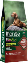 Monge Grain Free Dog 12kg Monge Bwild Grain Free All Breeds bárány, burgonya & borsó száraz kutyatáp