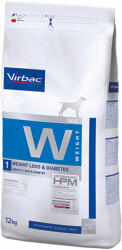 Virbac 2x12kg Weight Loss & Diabetes W1 Virbac Veterinary HPM Dog - Száraz kutyatáp