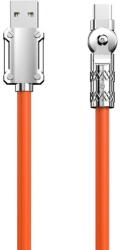 Dudao Angled cable USB - USB C 120W rotation 180° Dudao 120W 1m - orange