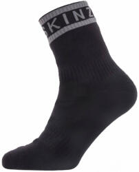 Sealskinz Waterproof Warm Weather Ankle Length Sock With Hydrostop Black/Grey S Kerékpáros zoknik