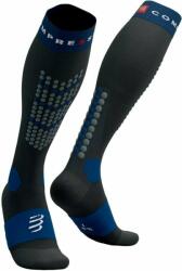 Compressport Alpine Ski Full Socks Black/Estate Blue T4 Futózoknik
