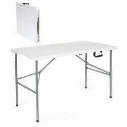 Toboli összecsukható asztal 120x60x74cm kempingasztal fehér 63362