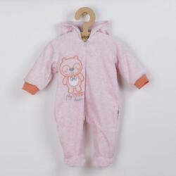  NEW BABY Sweetheart baba szarvasbőr kapucnis pulóver rózsaszín - 56 (0-3m)