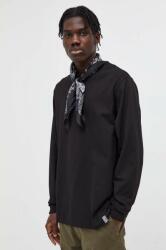 G-Star RAW pamut hosszúujjú fekete, sima - fekete S - answear - 14 990 Ft