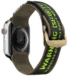 DUX DUCIS pótszíj (egyedi méret, nylon, tépőzáras, légáteresztő, állítható) ZÖLD Apple Watch Series 6 44mm, Apple Watch Series 8 45mm, Apple Watch Series 5 44mm, Apple Watch Series SE 44m (GP-137700)
