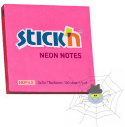 STICK_N STICK'N 76x76 mm öntapadó jegyzettömb - neon pink -100 lap/tömb