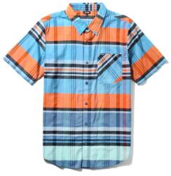  LRG Madras plaid rövid ujjú ing (venice blue) M (j152005ve01-m)