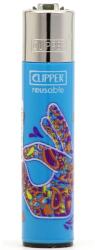 Clipper Classic Hippie Hands öngyújtó (blue) (CL3A1107BCHblu)
