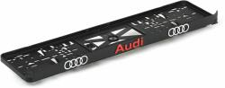 Set suport placute numar inmatriculare auto 3D (fata + spate) Audi rosu