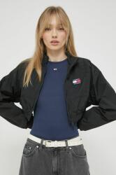 Tommy Jeans rövid kabát női, fekete, átmeneti - fekete XL - answear - 32 990 Ft