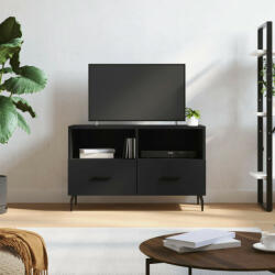 vidaXL fekete szerelt fa TV-szekrény 80 x 36 x 50 cm (828989)