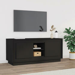 vidaXL fekete szerelt fa TV-szekrény 102x35x45 cm (819861)