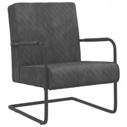 vidaXL sötétszürke bársony szánkótalpas szék (325725)