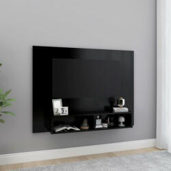vidaXL fekete fali forgácslap TV-szekrény 120 x 23, 5 x 90 cm (808270)