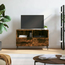 vidaXL füstös tölgyszínű szerelt fa TV-szekrény 80 x 36 x 50 cm (828993)