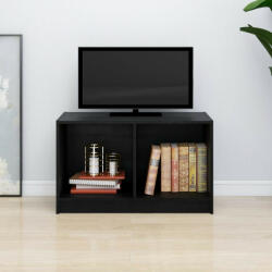 vidaXL fekete tömör fenyőfa TV-szekrény 70 x 33 x 42 cm (809946)