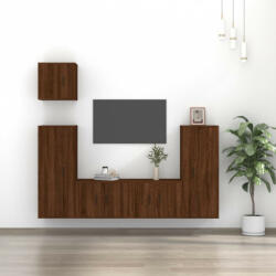 vidaXL 5 részes barna tölgy színű szerelt fa TV-szekrényszett (3188789)