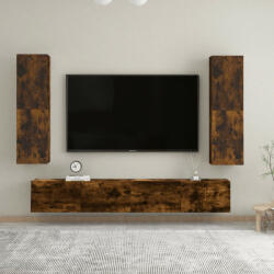 vidaXL 2 db füstös tölgy falra szerelhető TV-szekrény 30, 5x30x110 cm (826677)