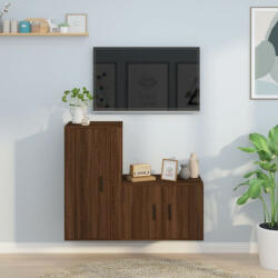 vidaXL 2 részes barna tölgyszínű szerelt fa TV-szekrényszett (3188461)