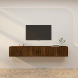 vidaXL 3 db barna tölgyszínű falra szerelhető TV-szekrény 80x34, 5x40cm (3188365)