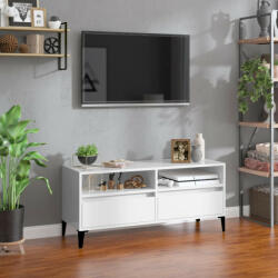vidaXL magasfényű fehér szerelt fa TV-szekrény 100 x 34, 5 x 44, 5 cm (831903)