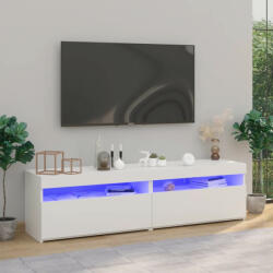 vidaXL 2 db magasfényű fehér TV-szekrény LED-világítással 75x35x40 cm (804404) - balena
