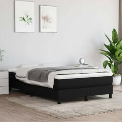 vidaXL fekete szövet rugós ágy matraccal 120 x 200 cm (3144063) - balena