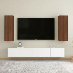 vidaXL 2 db barna tölgy színű szerelt fa TV-szekrény 30, 5x30x90 cm (815752)