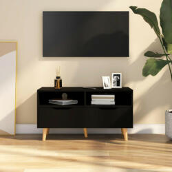 vidaXL fekete szerelt fa TV-szekrény 90 x 40 x 48, 5 cm (326778)