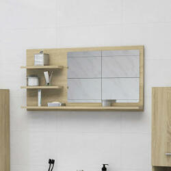 vidaXL sonoma-tölgy színű forgácslap fürdőszobai tükör 90x10, 5x45 cm (805018)