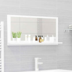 vidaXL fehér forgácslap fürdőszobai tükör 80 x 10, 5 x 37 cm (804571)