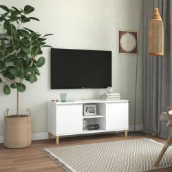 vidaXL fehér TV-szekrény tömör falábakkal 103, 5 x 35 x 50 cm (805959)