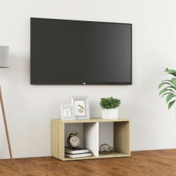 vidaXL fehér és tölgyszínű forgácslap TV-szekrény 72 x 35 x 36, 5 cm (805530)