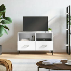 vidaXL fehér magasfényű szerelt fa TV-szekrény 80x36x50 cm (828974)