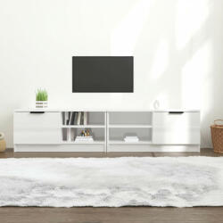vidaXL 2 db fehér magasfényű szerelt fa TV-szekrény 80x35x36, 5 cm (811479)