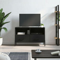 vidaXL fekete szerelt fa TV-szekrény 80 x 36 x 50 cm (828981)