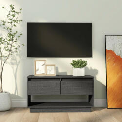 vidaXL szürke tömör fenyőfa TV-szekrény 74 x 34 x 40 cm (813841)