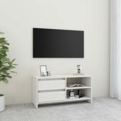 vidaXL fehér tömör fenyőfa TV szekrény 80 x 31 x 39 cm (809895)
