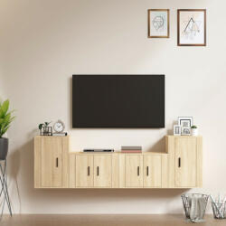 vidaXL 4 részes sonoma tölgy színű szerelt fa TV-szekrényszett (3188545)