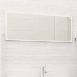 vidaXL magasfényű fehér forgácslap fürdőszobai tükör 90 x 1, 5 x 37 cm (804627)