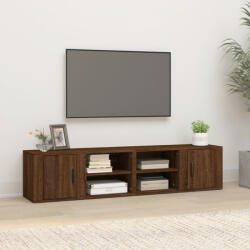 vidaXL 8 db barna tölgyszínű szerelt fa TV-szekrény 80x31, 5x36 cm (819451)
