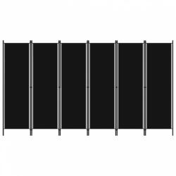 vidaXL fekete 6 paneles paraván 300 x 180 cm (320730) - balena