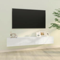 vidaXL 2 db magasfényű fehér szerelt fa fali TV-szekrény 100x30x30 cm (804550)