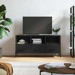 vidaXL fekete szerelt fa TV-szekrény 102 x 36 x 50 cm (829045)