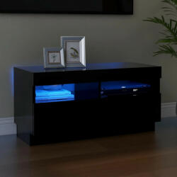 vidaXL fekete TV-szekrény LED-lámpákkal 80 x 35 x 40 cm (804446)