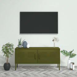 vidaXL olívazöld acél TV-szekrény 105 x 35 x 50 cm (336225)