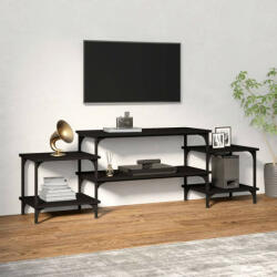 vidaXL fekete szerelt fa TV-szekrény 157x35x52 cm (826320)