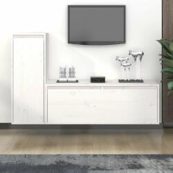 vidaXL 2 darab fehér tömör fenyőfa TV-szekrény (3100115)