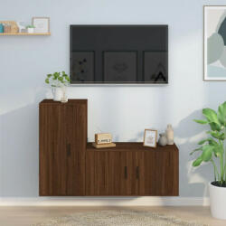 vidaXL 2 részes barna tölgyszínű szerelt fa TV-szekrényszett (3188477)