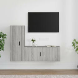 vidaXL 2 részes szürke sonoma színű szerelt fa TV-szekrényszett (3188740)